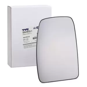 Image of TYC Wing Mirror Glass OPEL,RENAULT,NISSAN 324-0032-1 4419416,93197494,963662420R