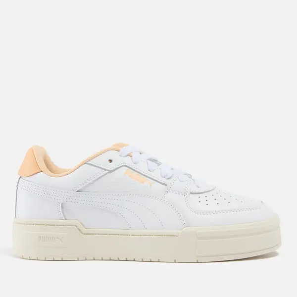 image of Puma Womens CA Pro Suede Trim Leather Basket Trainers - UK 3 White Trainers female 380190-42 3