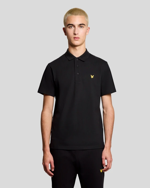 Image of Lyle & Scott Mens Sports Polo Shirt in Black