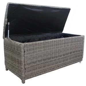 Image of Charles Bentley Premium Rattan Outdoor Storage Box - Brown