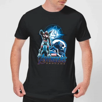 Image of Avengers: Endgame War Machine Suit Mens T-Shirt - Black