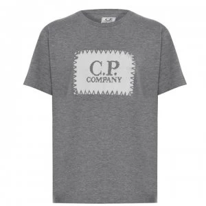 Image of CP COMPANY Junior Boys Stitch Logo T Shirt - Grey M93