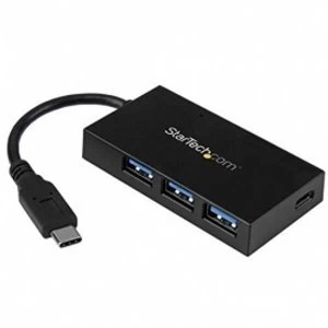 image of 4 Port USB 3.0 Hub USB C to 1x USB C and 3x USB A