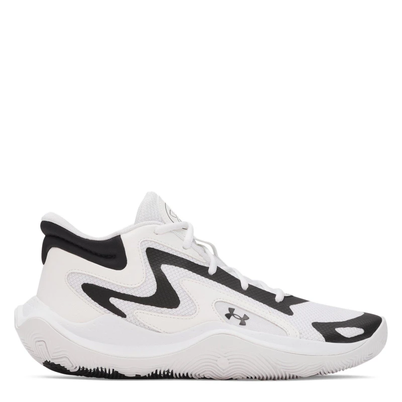 Image of Under Armour Mens Jet 25 Basketball Trainers White male 9 (44)