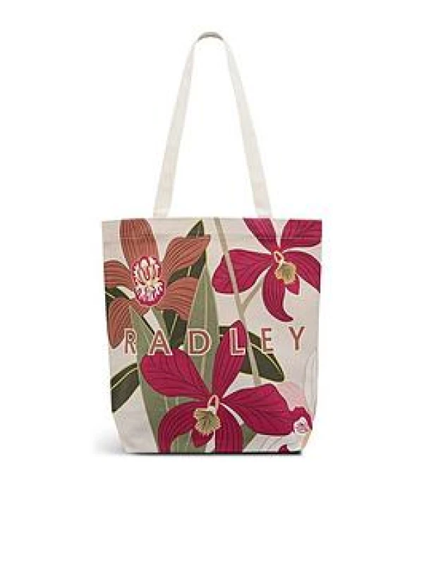 Image of Radley Womens Floral Cotton Canvas Tote Bag Tote Bags One Size Multi 73159499000