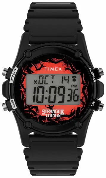 image of Timex TW2V51000 Atlantis x Stranger Things Digital 40mm Watch