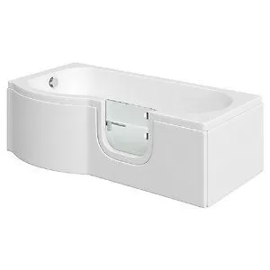 Image of Wickes Valsina Shower Bath Undrilled Reinforced 1675mm Rh