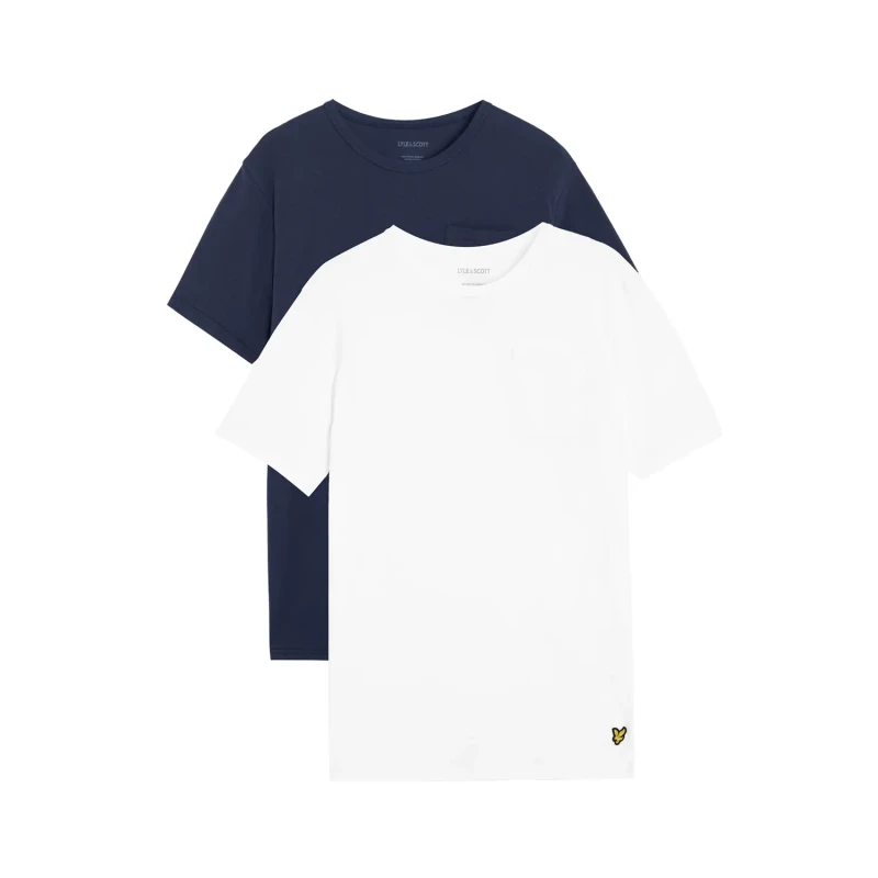 Image of Lyle & Scott T-Shirt with pocket Lyle & Scott Basic (x2) Blanc Male S