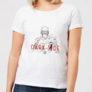 Image of Star Wars The Rise Of Skywalker Kylo Darkside Powers Womens T-Shirt - White - 3XL