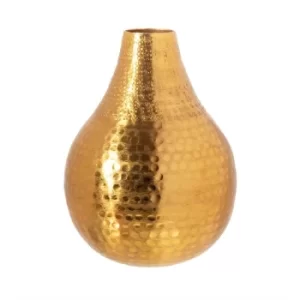 Image of Sass & Belle Hammered Metal Pear Shaped Vase