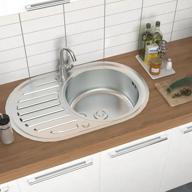 Image of Home & Outdoor Direct Large Inset Stainless Steel Kitchen Sink AI0514