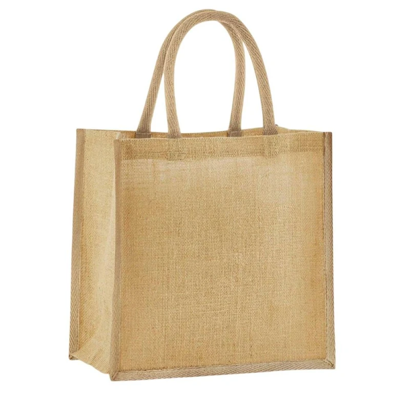 Image of Westford Mill Womens Starched Jute Mini Gift Bag in Natural Natural Female One Size