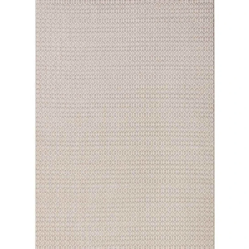 Image of The Rugs Indoor Outdoor Coin Rug Geometric Design, Polypropylene, Durable In Cream