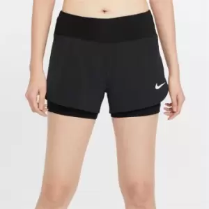 image of Nike Eclipse Womens 2-In-1 Running Shorts - Black