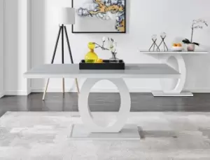 Image of Giovani 160cm 6-Seater Modern Rectangular High Gloss And Glass Dining Table