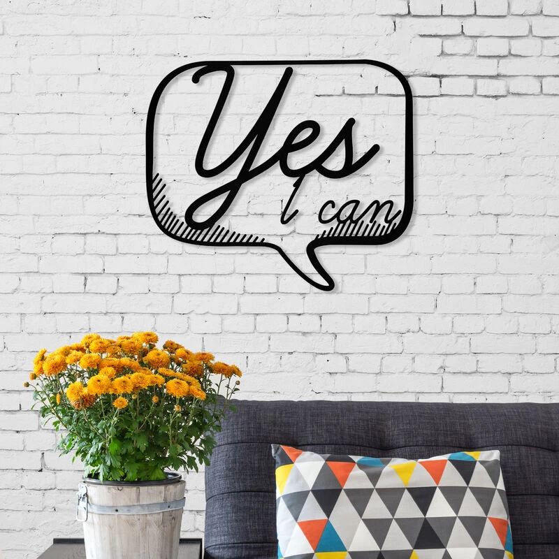 Image of DECORTIE Decortie - metal wall art NO.20 yes - Black - Black M.DK.T.13645