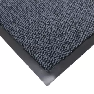 Image of JVL Heavy Duty Commodore Backed Barrier Door Floor Mat Blue/Black 80 x 120cm