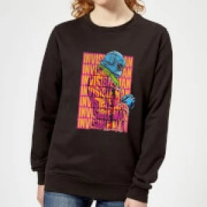 image of Universal Monsters Invisible Man Retro Womens Sweatshirt - Black