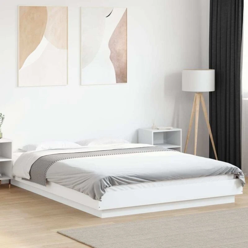 Image of VIDAXL Bed Frame without Mattress White 120x190cm Small Double Vidaxl 3281231
