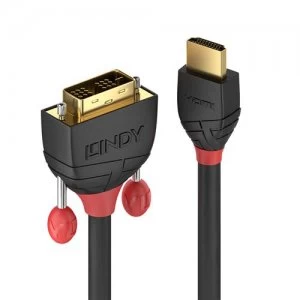 Image of Lindy 36270 video cable adapter 0.5 m HDMI Type A (Standard) DVI-D Black