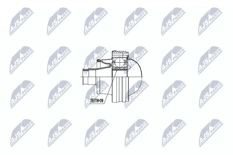 Image of NTY CV joint kit NTY NPW-FR-070