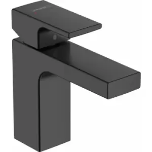 image of Vernis Shape Single Lever Basin Mixer 100 Without Waste Set Matt Black 71569670 - Matt Black - Hansgrohe