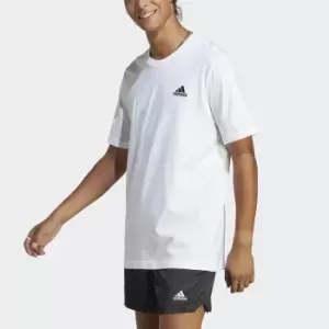 Image of Cotton Jersey T-Shirt with Small Embroidered Logo