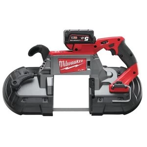 image of Milwaukee Power Tools M18 CBS125-502C FUEL Deep Cut Bandsaw 18V 2 x 5.0Ah Li-ion