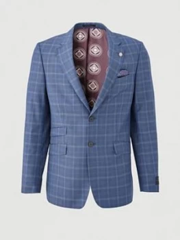 Image of Ted Baker Maeve Sterling Check Suit Jacket, Blue, Size 36, Men