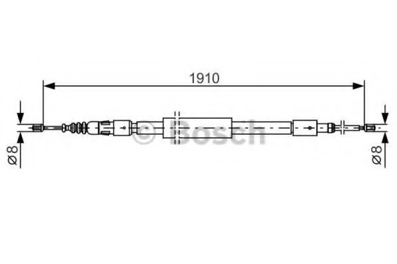 Image of Bosch 1 987 482 318 Brake Cable 1910mm Cable,parking brake (124)