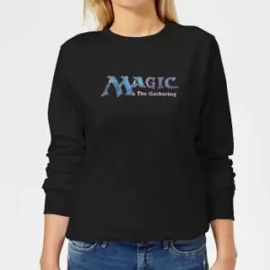 Image of Magic The Gathering 93 Vintage Logo Womens Sweatshirt - Black - M - Black