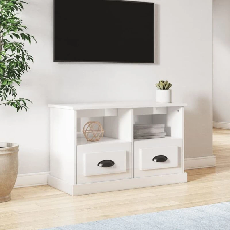 Image of VIDAXL TV Cabinet High Gloss White 80x35x50cm Engineered Wood Vidaxl 8720845791728