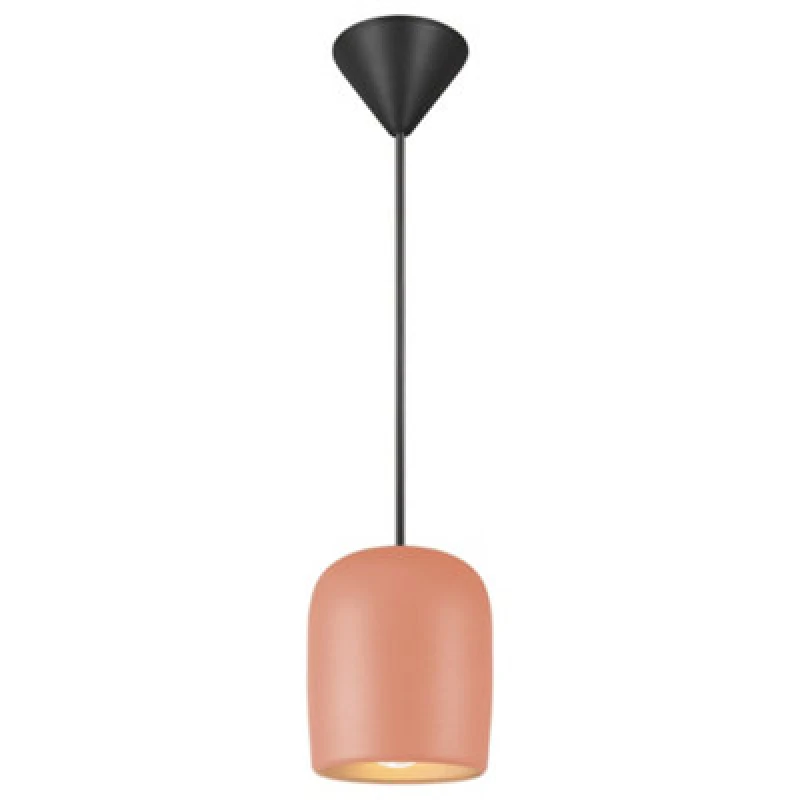 Image of Nordlux Notti Metal Pendant Light Hand Blown Glass Red,mains