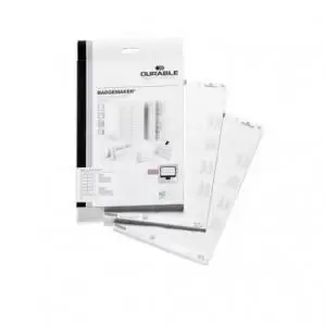 image of Durable Badgemaker insert sheets 40x75mm 240 inserts Rounded Pack of