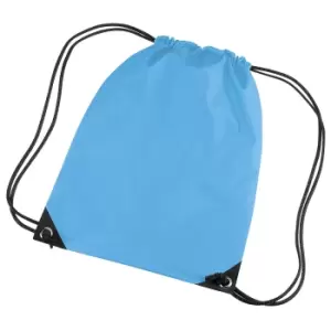 Image of Bagbase Premium Gymsac Water Resistant Bag (11 Litres) (One Size) (Surf Blue)