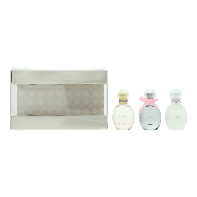 Image of Sarah Jessica Parker Lovely Gift Set 10ml Lovely Sheer Eau de Parfum + 10ml Born Lovely Eau de Parfum + 10ml Lovely EDP