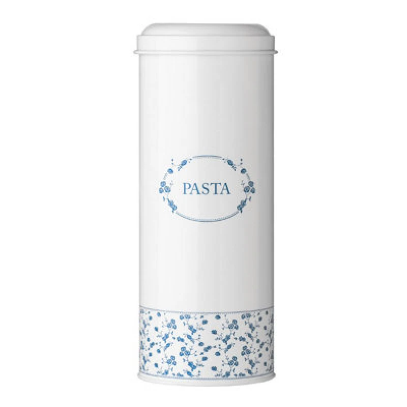 Image of Premier Housewares Maison by Premier Blue Rose Pasta Canister White
