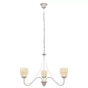 image of Allena Multi Arm Pendant Ceiling Light White, Gold, Amber 50cm