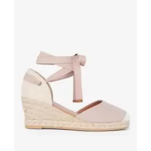 image of Barbour Candice Tie-Up Espadrille Wedges - Beige