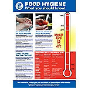 Image of Health & Safety Poster Food Hygiene Vinyl 42 x 59.4 cm