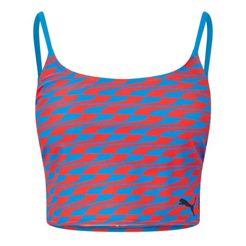 Image of Puma Longline Bikini Top Womens - Blue Blue 8