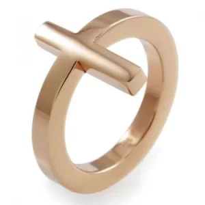 image of Ladies Folli Follie PVD rose plating Size N.5 Karma Ring