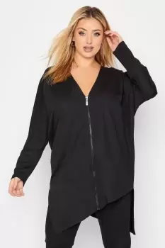 image of Asymmetric Hem Cardigan