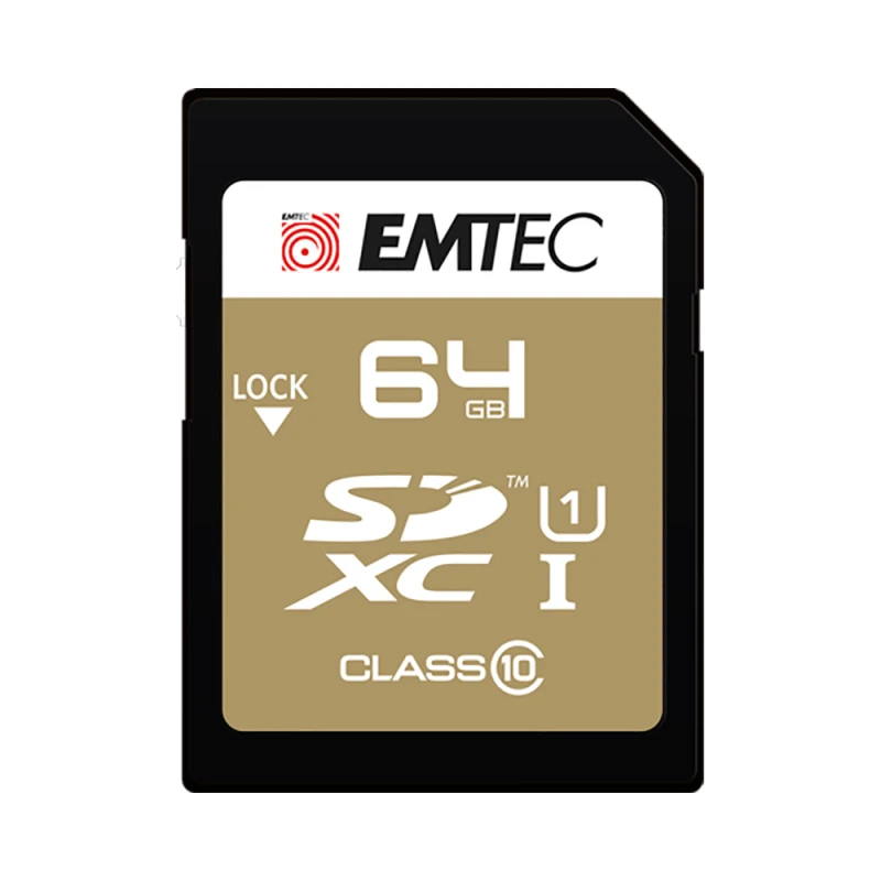 Image of Emtec 64GB UHS-I U1 EliteGold SD Memory Card