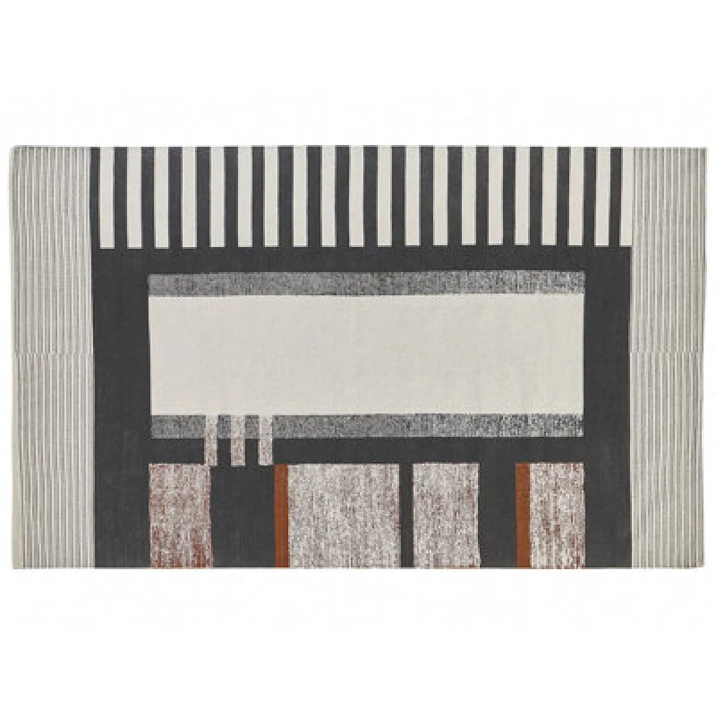 Image of Beliani Rug Kakinada Multicolour 140 X 200 Cm Cotton