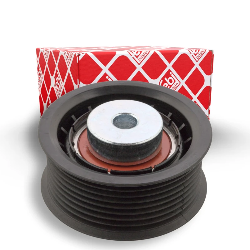Image of FEBI BILSTEIN 23296 Idler Pulley Plastic Deflection/Guide Pulley,v-ribbed belt (312)