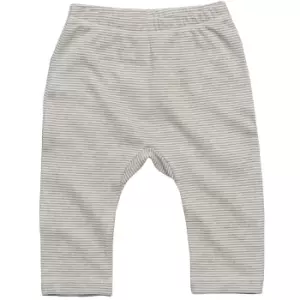 Image of BabyBugz Baby Boys Striped Leggings (3-6 Months) (White/Heather)