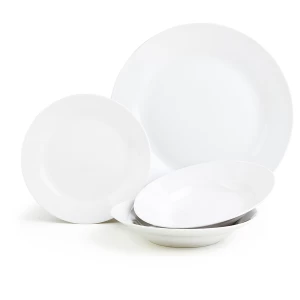 image of Sabichi 12 Piece White Everyday Porcelain Dinner Set