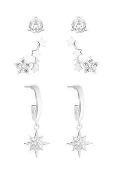 Image of Sterling Silver 925 Star Multipack Earrings