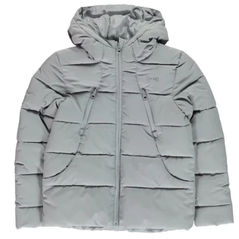 image of USA Pro Baffle Jacket Junior Girls - Sleet Grey